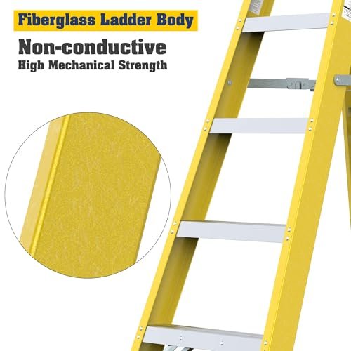 Majnesvon - 6-Foot Fiberglass Step Ladder