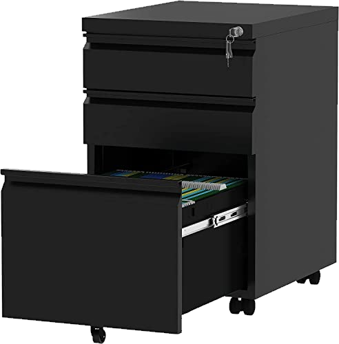 Majnesvon 3 Drawer Mobile File Cabinet with Lock